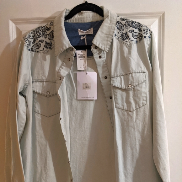 One Teaspoon Jackets & Blazers - One X One Teaspoon Linen Glacier Jacket